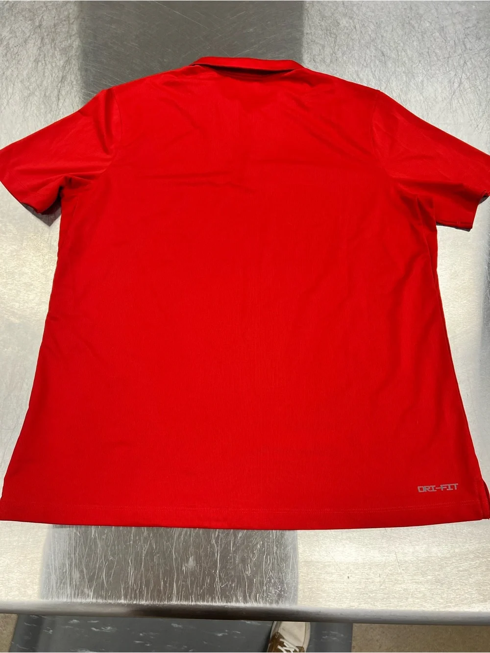 Nike Dri Fit Red Polo with White Swoosh Mens XL